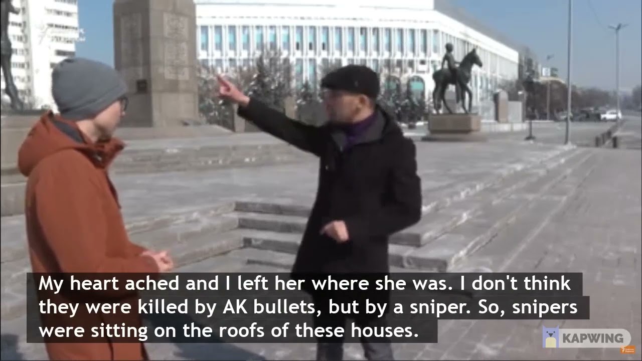 Показания в интервью Азаттыку о том, как военные расстреляли мирных протестующих 6 января 2022 года.