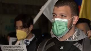 Люди, которые борются за свои права, не являются «террористами», протест у посольства #KZ в Афинах.