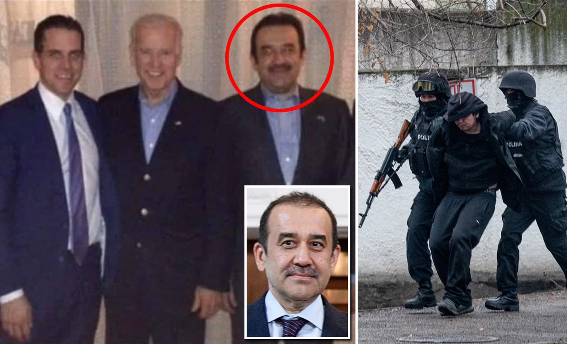Kazakhstan intelligence chief who was Hunter Biden's 'close friend' and posed with him and Joe is charged with treason during protests that have seen 160 killed and 8,000 arrested